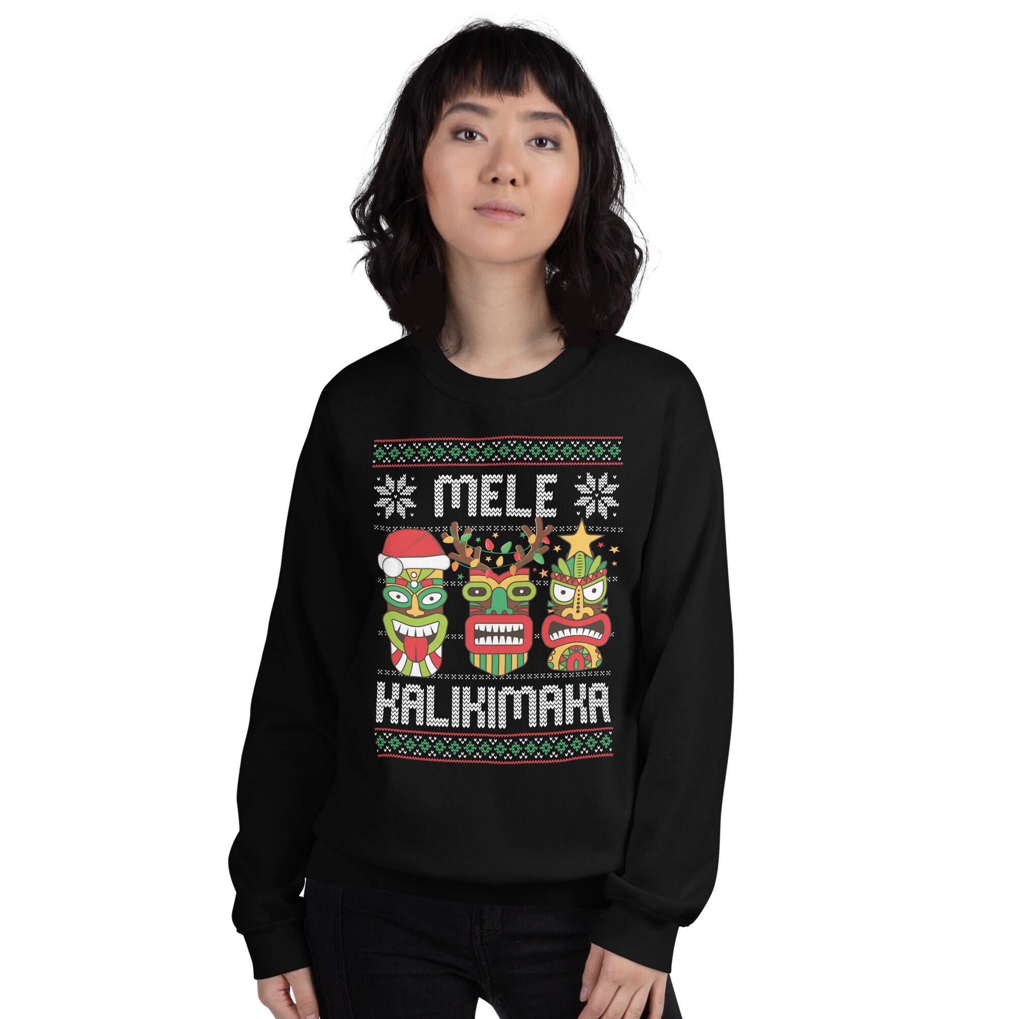Sweatshirt Mele Kalikimaka Avec Ananas Hawaïen – T-shirt De Noël Tropical Pour Hommes, Femmes Et Enfants