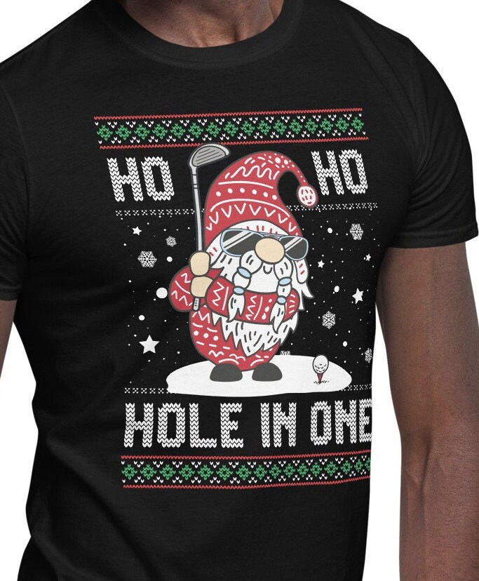 Golf Christmas Shirt Ho Ho Hole in One 