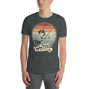 Just Cellin' Shirt, Cello Player Gift Idea, Funny Cello T-Shirt, Retro Cello Instrument Shirt, Orchestra Cellist Saying