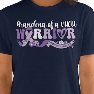 Prematurity Awareness Rainbow Shirt, Grandma of a NICU Warrior shirt, In November We Wear Purple Shirt, Prematurity Shirt, Purple Ribbon Tee