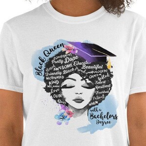 Masters Degree Black Queen Educated T-Shirt Graduation Gift Masters Degree Black Queen Educated T-Shirt Graduation Gift