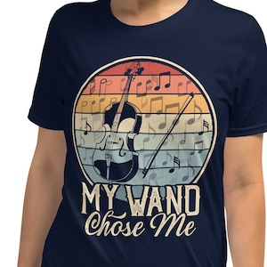 Cello Shirt Cellist Gift, My Wand Chose Me Viola Cello Fiddle Player Shirt, Music Lover Shirt Musician Gifts, Violin Teacher