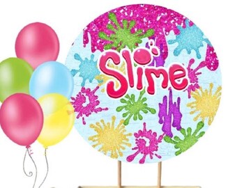 Sumber banner Sumber backdrop Slime birthday Slime welcome sign Slime party Slime backdrop PRINTED or PRINTABLE Sumber party,
