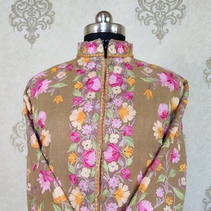 Long Kashmiri Embroidery Woolen Jacket With Multi Colour Floral Jacket , Customizable Embroidered Coat , Floral Embroidered Long Jacket