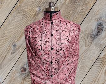 Kashmiri Jacket / Kashmiri Coat With Indian Floral Embroidery ~ Indian Wedding Jacket