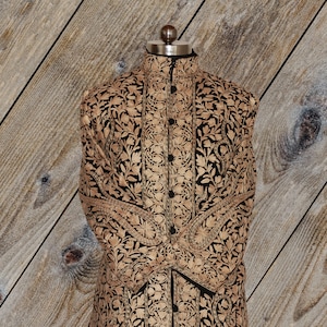 Embroidered Coat, Long Kashmiri Jacket With Floral Embroidery, Paisley Jacket, Kashmiri Long Jacket, Traditional Indian Jacket, Western Coat