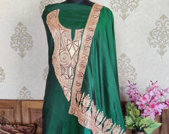 Pure Silk Kashmiri Suit With Tilla Embroidery, Embroidered Salwar Suit ,Designer Salwar Suits , Party Wear Salwar Suits