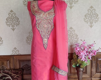 Kashmiri Suit With Tilla Embroidery, Embroidered Salwar Suit ,Designer Salwar Suits , Party Wear Salwar Suits