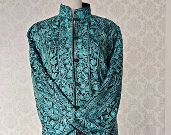 Kashmiri Jacket For Women, Embroidery Jacket, Traditional Coat, Ethnic Jacket, Hippie Coat, Boho Embroidered Jacket, Indian Jacket Spring