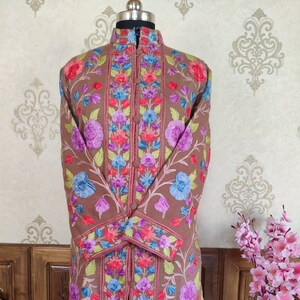 Woollen Coat, Long Coats, Embroidered Coat for Woman