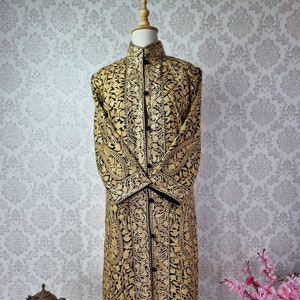 Long Kashmiri Jacket, Embroidered Jacket, Indian Traditional Jacket, Boho Jacket, Long Coat, Paisley Embroidered Jacket, Kashmiri Coat