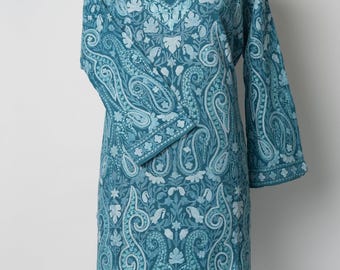 Oceanic Serenity Kashmiri Pheran med Aari-broderi