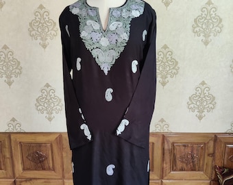 Midnight Opulence Aari Embroidered Kurti