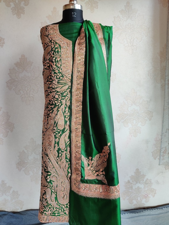 Shop Indigo Suit Set | Tilla Hand Embroidered – Treasures of Kashmir
