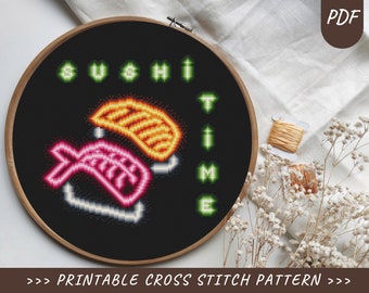 Neon Cross Stitch Etsy