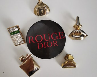 Vintage Lote Pins Broche Dali Lancome Azzaro Dior Maroussia 90s Francia