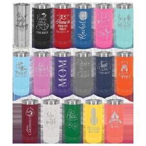 Bulk Personalized 22oz Tumbler, ADD YOUR LOGO, Powder Coated, Laser Engraved, Corporate Gift, Branded, Wholesale Tumblers, Bulk Tumblers