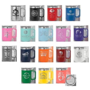 Bulk Personalized 15oz Tumbler with Handle, ADD YOUR LOGO, Laser Engraved Cup, Corporate Gift, Branded, Wholesale Tumblers, Bulk Tumblers.