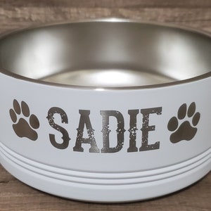 Personalized Dog Bowl, Custom Pet Bowl, Food Bowl, Cat Lady, Furry Family Member, Dog Dad Mom