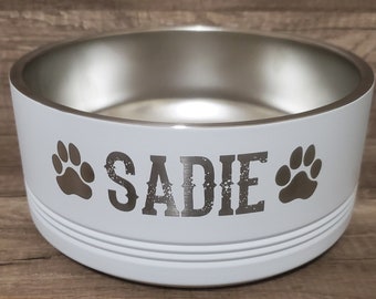 Personalized Dog Bowl, Custom Pet Bowl, Food Bowl, Cat Lady, Furry Family Member, Dog Dad Mom