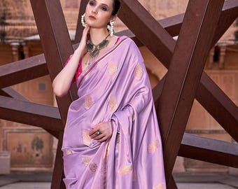 SatinSeide Saris für Frauen, Saree Bluse Readymade USA, Readytowear Saris, indische Hochzeit Sarie für Party,festlich,lässig,hochzeitskleidung