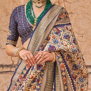 Silk Saree Latest trendy Saree Partywear Festive Special Patola Print Silk Pure Patola Saree