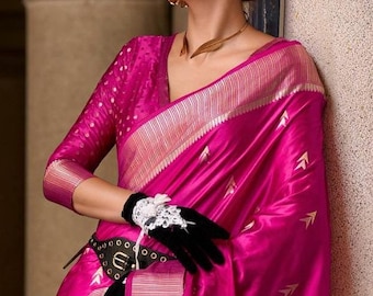 Saree Pink,Saree for USA Women, Designer Saree, PartyWear Saree,Bridesmaid Saree, Saree Blouse, Sarees, Indian Saree, Sari Pink