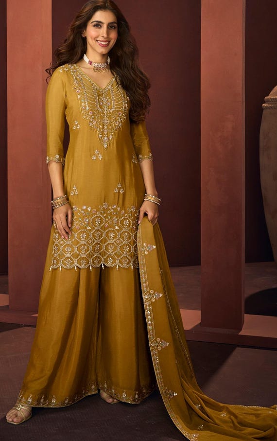 readymade dresses for ladies near me READYMADE SHARARA PLAZZO SALWAR KAMEEZ WOMEN WEDDING PARTY WEAR SUITS INDIAN EID