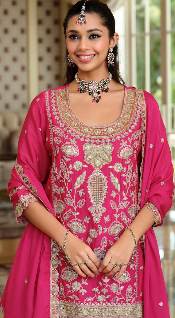 strapless open back dress Chanderi Silk Party Wear Salwar Suit for Women | Cotton Salwar Suits