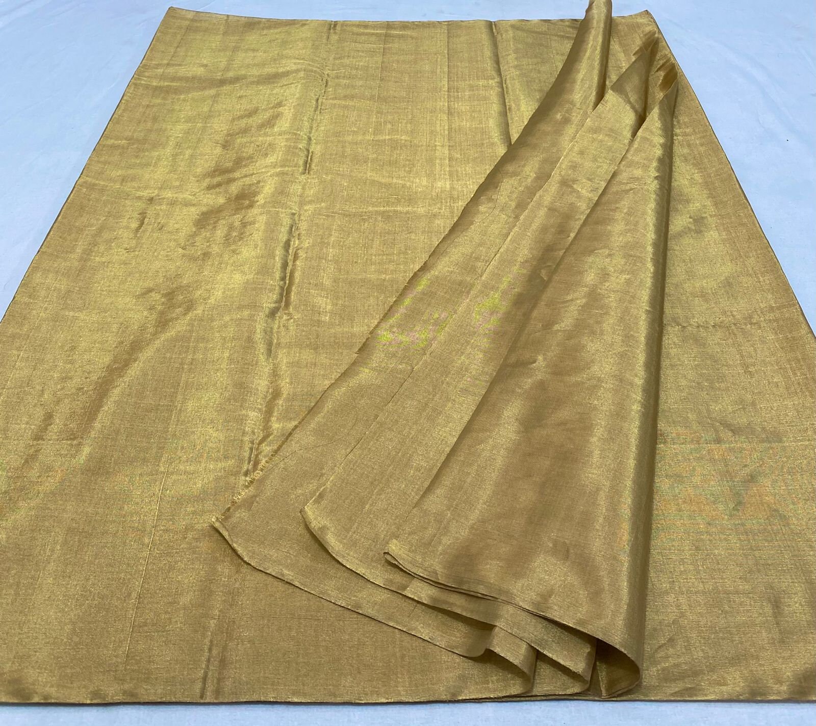 chanderi saree - ruby radiance & veil of gold main image 0