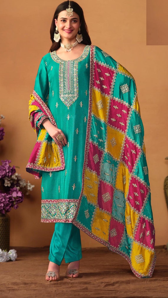 Salwar Suit,Silk Indian Outfit,Festive indian wear, Readymade,Suit, Dress, Salwar Kameez, Stitched Suit, Indian, Pakistani,outfit Plus size