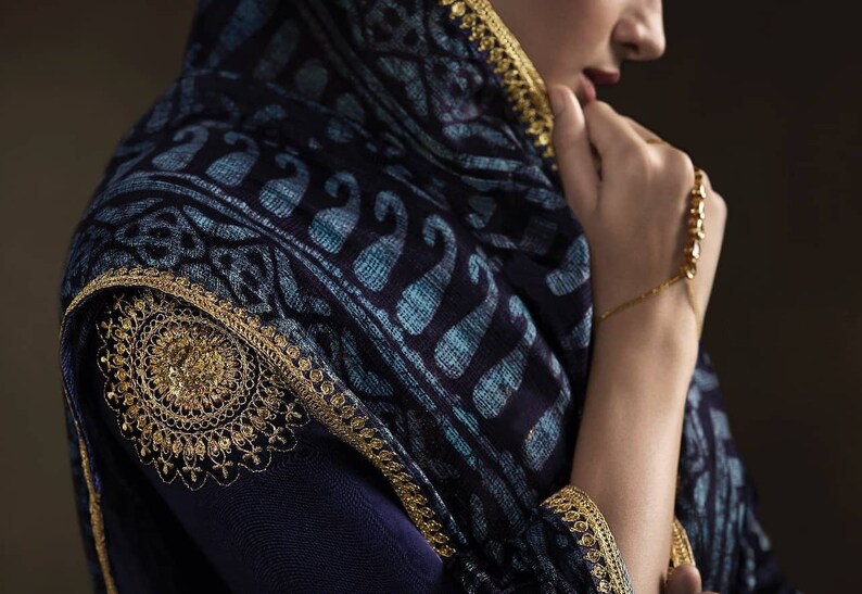 Blue Color Anarkali Suit Gown Party Wear Collection Pakistani Style Dress Indian Dresses