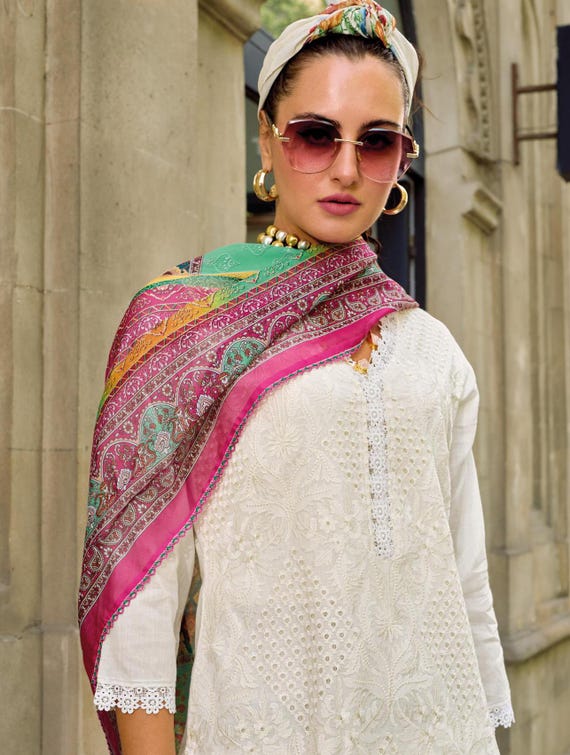 Modernen Desgner-Baumwolle Salwar Kameez Ndschen Outft Für Frauen
