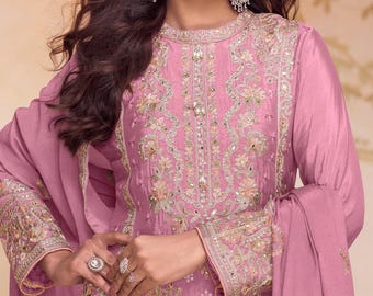 Pink Indian Pakistani Wedding Dresses Latest Indian dress Collection 2026 Party Salwar Kameez Eid Special Palazzo Sharara Suit Dress Women