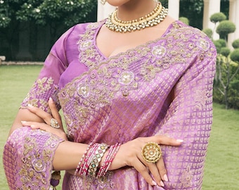 Pink Color Designe  Saree, Saree for USA Women, Designer Saree, Party Wear Saree, Wedding Wear Saree, Saree Blouse, Sarees,Sari Pink