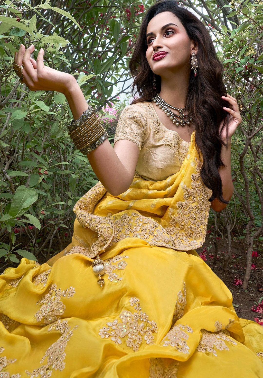 Radiant Yellow Silk Saree main image 1