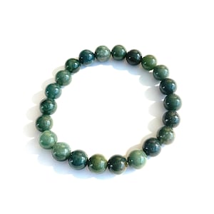 Moss Agate / 8mm bracelet / Gemstone Bracelet / Healing Bracelet / Natural Stone / Unisex Bracelet / Christmas Gift ideas / Gifts / Agate