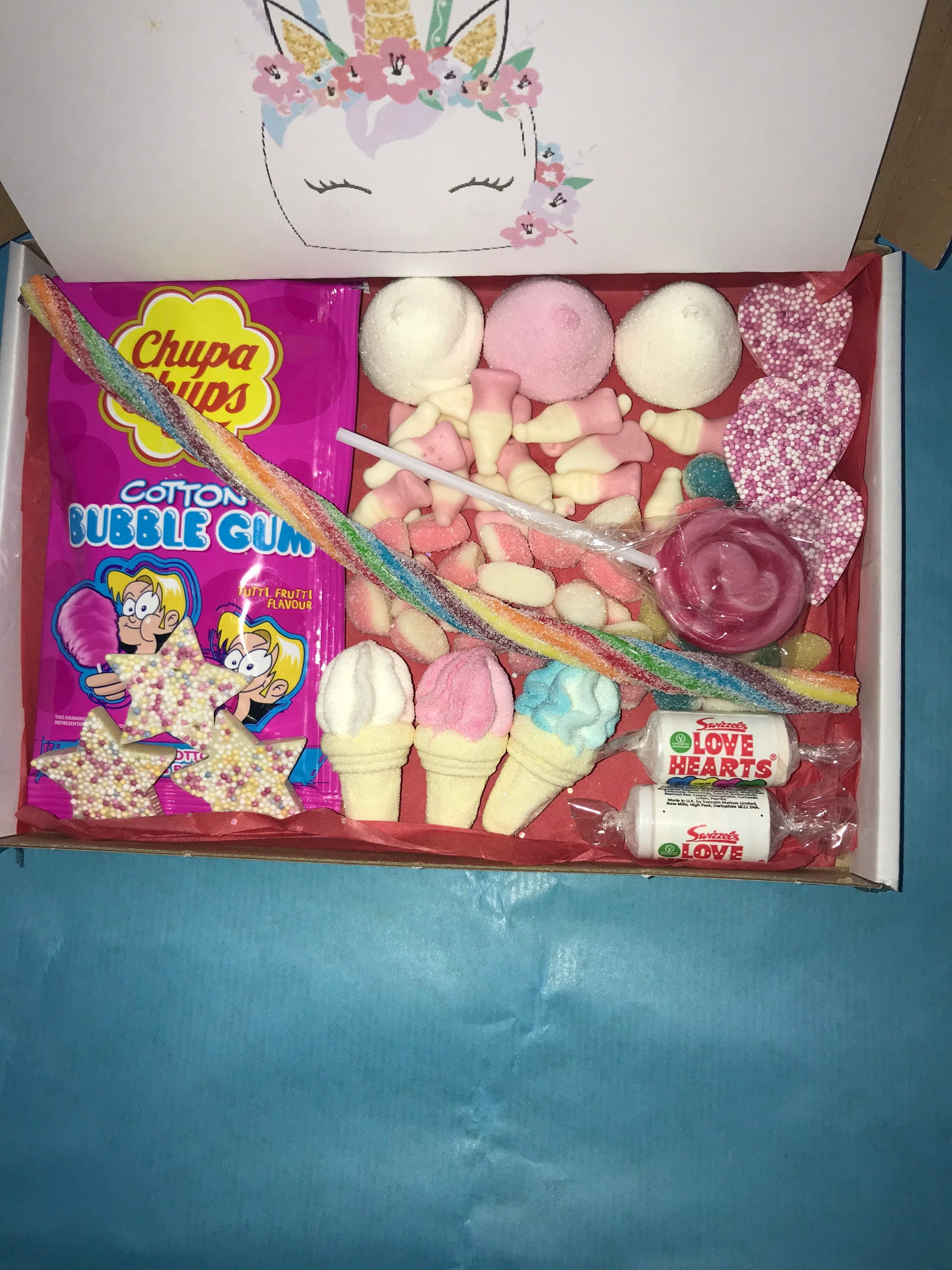 Girls birthday letterbox sweets gift hamper kids treats Etsy