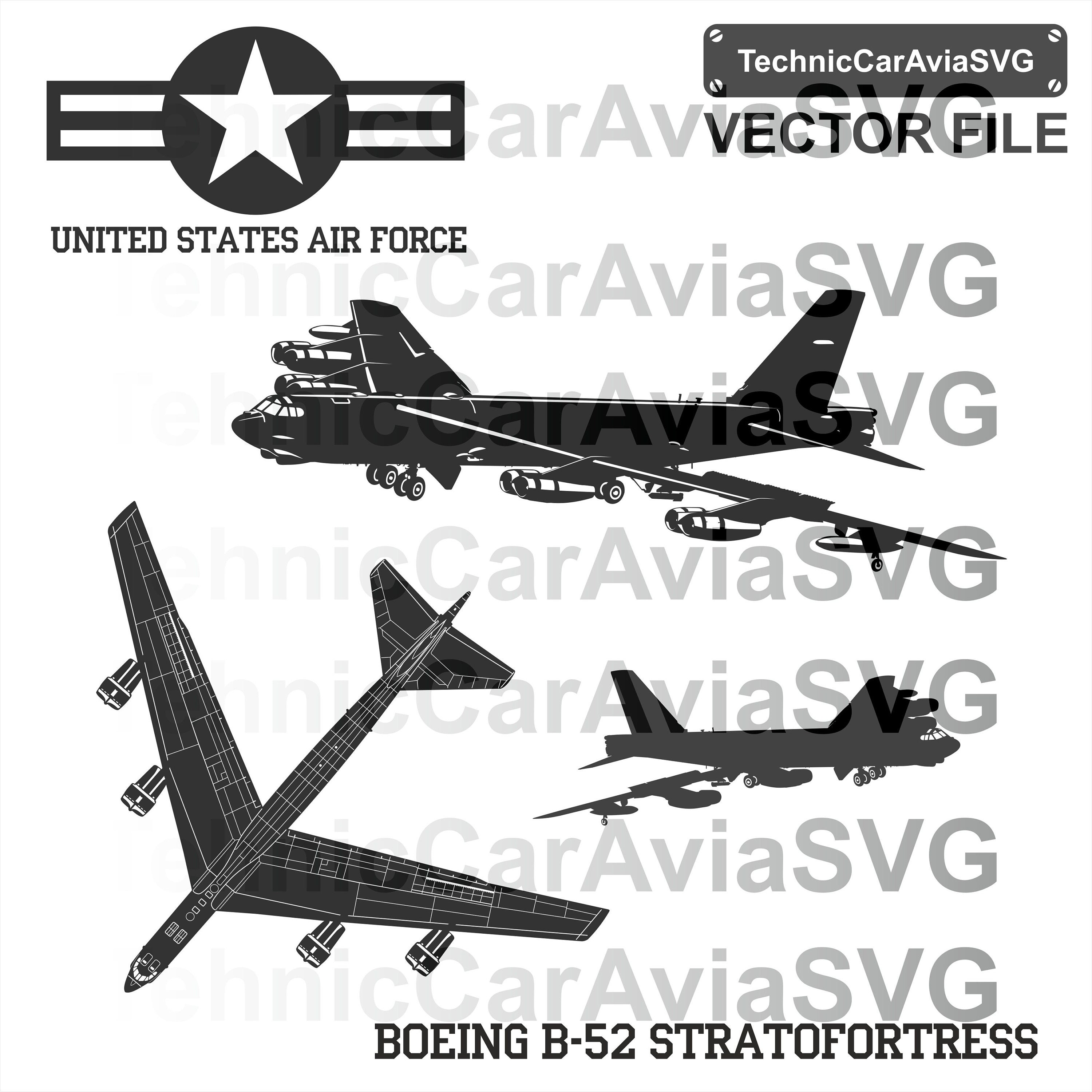 B 52 Bomber Svg Bundle Clipart Png Svg File For Cricut Vectorus