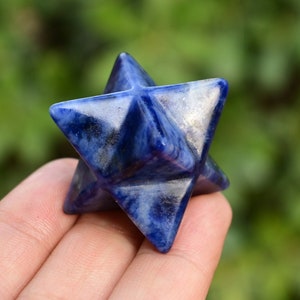 1&#39;&#39; Natural Sodalite Merkaba，Crystal Merkaba，Crystal Geometry，Concentration memory energetic，Crystal Energy，Crystal gift，Reiki Merkaba