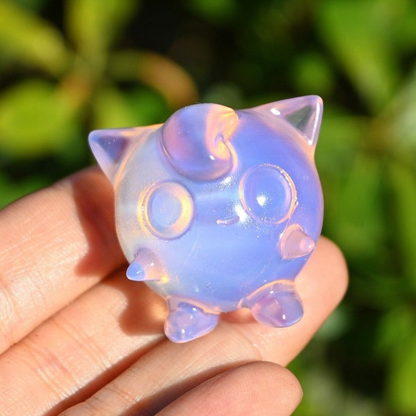 1.3'' Pink Opalite Cat ornament，crystal Cat decor，Cat figurine，cat decor，Crystal animal，Crystal decor，Crystal gift