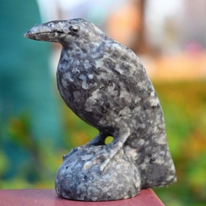 2.6&#39;&#39; Natural Yooperlite crow carved，Quartz Crystal crow，Crow skull，Crow Figurine，Home decor，Crystal gift，Crow statue，Reiki healing