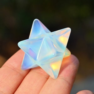 1&#39;&#39; Opalite Merkaba，Crystal Merkaba Star，Crystal Geometry，Concentration memory energetic，Crystal Energy，Crystal gift，Reiki Merkaba