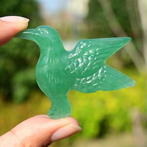 1,6 &#39;&#39; natürlicher Aventurin-Kolibri geschnitzt, Kristallvogeldekor, Kristallgeschenk, Kristallverzierung, Wohnkultur, Kristallfigur, Reiki-Heilung