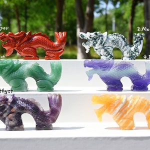 5&#39;&#39; Natural quartz crystal Dragon carved，Dragon decor，Home decor，Crystal dragon，Dragon Figurine，Crystal gift，Riki healing