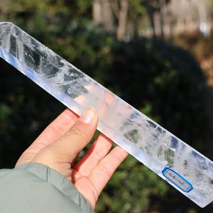 0.52kg Natural Hand carved Clean quartz Obelisk，Crystal Tower，Crystal obelisk，Crystal Wand piont，Crystal gift，Reiki Healing Obelisk SA38