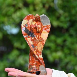 6.4&#39;&#39; Natural Nongken jade Angel carving，Crystal angel，Angel figurine，Crystal decor，Crystal gift，Crystal healing