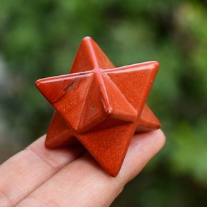 1&#39;&#39; Natural Red Jasper Merkaba，Crystal Merkaba，Crystal Geometry，Concentration memory energetic，Crystal Energy，Crystal gift，Reiki Merkaba