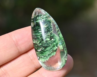 Green Garden quartz phantom pendant，Beautiful Ghost pendant，Crystal pendant，Pendant decoration，Crystal Specimen（Can drill hole）