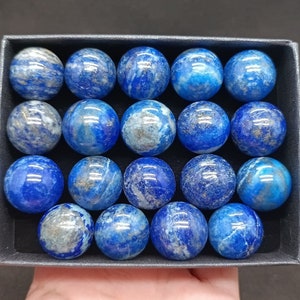 16mm Natural Hand carved Lapis Lazuli ball，quartz crystal，Crystal decor，Crystal ball，Crystal gift，Crystal ornament，Crystal healing